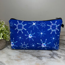 Load image into Gallery viewer, Pouch - Christmas Blue Snowflake
