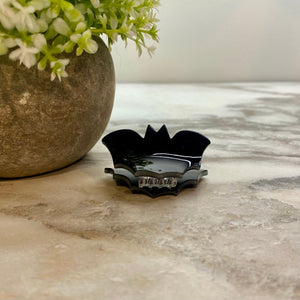 Hair Clip - Halloween Black Bat Medium