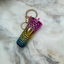 Load image into Gallery viewer, Keychain - Studded Tumbler - Rainbow
