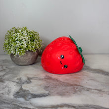 Load image into Gallery viewer, Squishy Toy - Jumbo Strawberry + Face
