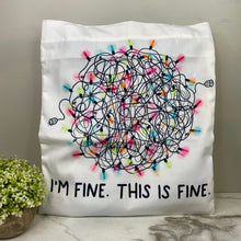 Load image into Gallery viewer, Tote Bag - Christmas - #33 - I’m Fine Lights
