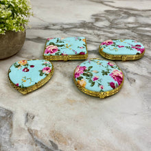 Load image into Gallery viewer, Compact Mirror - Blue Floral (by shape)
