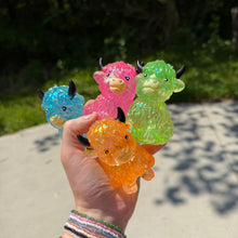 Load image into Gallery viewer, Squishy Toy - Glitter Highland Cow - PREORDER
