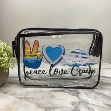 Load image into Gallery viewer, Clear Pouch - Cruise - Peace Love
