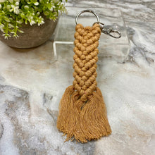 Load image into Gallery viewer, Keychain - Macrame - Braided Camel
