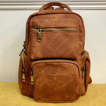 Load image into Gallery viewer, Sydney Denim 2-in-1 Sling + Backpack - Camel
