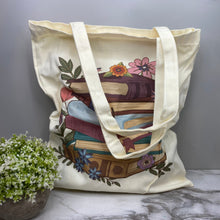 Load image into Gallery viewer, Tote Bag - Floral Books - #5
