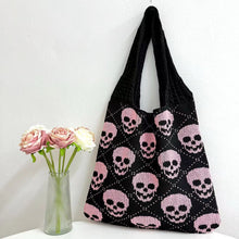 Load image into Gallery viewer, Tote Bag - Knit Sweater - Skull
