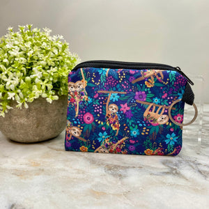 Mini Pouch - Sloth Floral