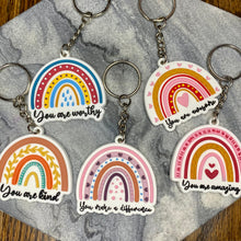 Load image into Gallery viewer, Keychain - Rainbow Sayings
