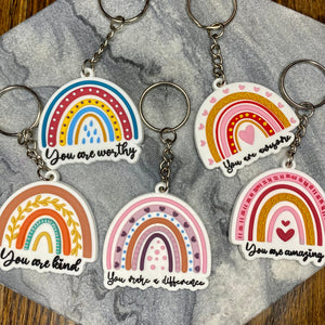 Keychain - Rainbow Sayings