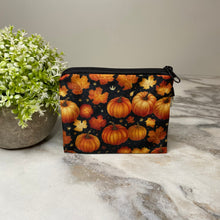 Load image into Gallery viewer, Mini Pouch - Halloween Fall - Pumpkins &amp; Leaves
