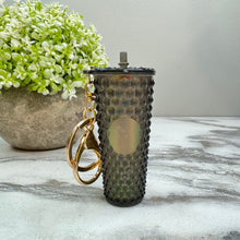 Load image into Gallery viewer, Keychain - Studded Tumbler - Olive Oilslick
