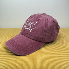 Load image into Gallery viewer, Hat - Cat Mom - Burgundy
