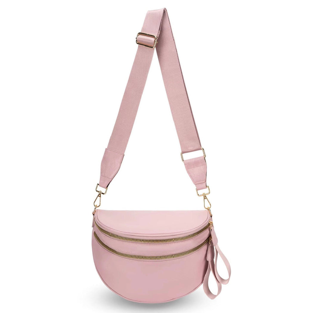 The Roni Nylon Crossbody - Solid Light Pink - PREORDER