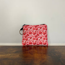 Load image into Gallery viewer, Mini Pouch - Valentine’s Day - All Pink Knit Hearts
