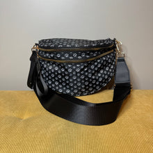 Load image into Gallery viewer, The Roni Nylon Crossbody - Black &amp; Grey Paw - PREORDER
