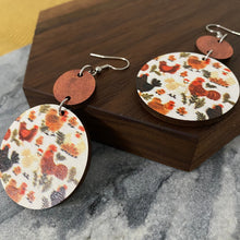 Load image into Gallery viewer, Wooden Earrings - Chickens
