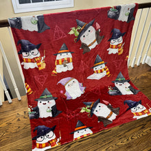 Load image into Gallery viewer, Blanket - Christmas - Magic Red Ghosts - PREORDER
