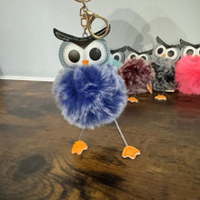 Load image into Gallery viewer, Keychain - Fuzzy Owl Pom With Legs
