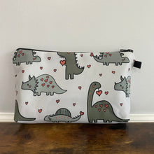 Load image into Gallery viewer, Pouch - Dino Green Hearts
