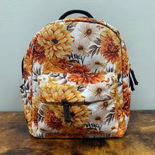 Load image into Gallery viewer, Mini Backpack - Floral Orange Cream Brown
