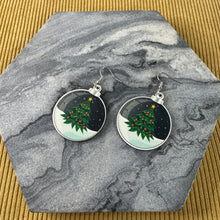 Load image into Gallery viewer, Wooden Dangle Earrings - Holiday Christmas - Tree Ornament
