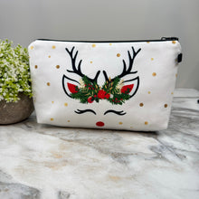 Load image into Gallery viewer, Pouch - Christmas - White Reindeer
