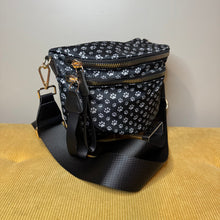 Load image into Gallery viewer, The Roni Nylon Crossbody - Black &amp; Grey Paw - PREORDER
