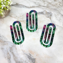 Load image into Gallery viewer, Jumbo Paperclip - Tree Forest Pink Green
