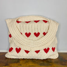 Load image into Gallery viewer, Heart Tote Bag - Knit Sweater
