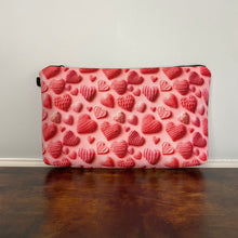 Load image into Gallery viewer, Pouch - All Pink Knit Hearts
