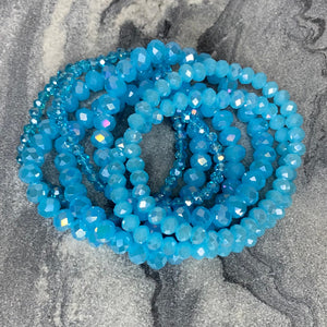 Bracelet Pack - Aqua Blue Bead