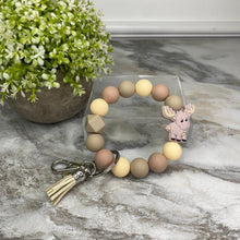 Load image into Gallery viewer, Silicone Bracelet Keychain - Moose - Neapolitan
