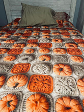 Load image into Gallery viewer, Blanket - Halloween - Knit Pumpkins
