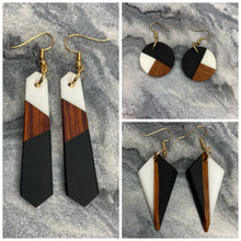 Load image into Gallery viewer, Dangle Earring - Wood &amp; Acrylic
