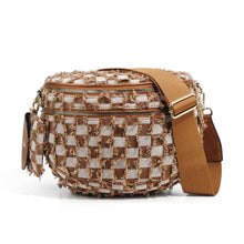 Load image into Gallery viewer, The Roni Nylon Crossbody - Checkered Denim - PREORDER
