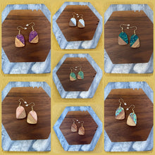 Load image into Gallery viewer, Dangle Earring - Wood &amp; Acrylic - Bell-Shaped
