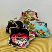 Load image into Gallery viewer, Clamshell Coin Purse Wallet (Smaller) - Floral
