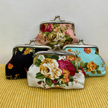 Load image into Gallery viewer, Clamshell Coin Purse Wallet (Smaller) - Floral
