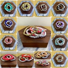 Load image into Gallery viewer, Bracelet Pack - Clay &amp; Gold Bead - Love
