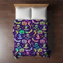 Load image into Gallery viewer, Blanket - Halloween - Rainbow Purple Things
