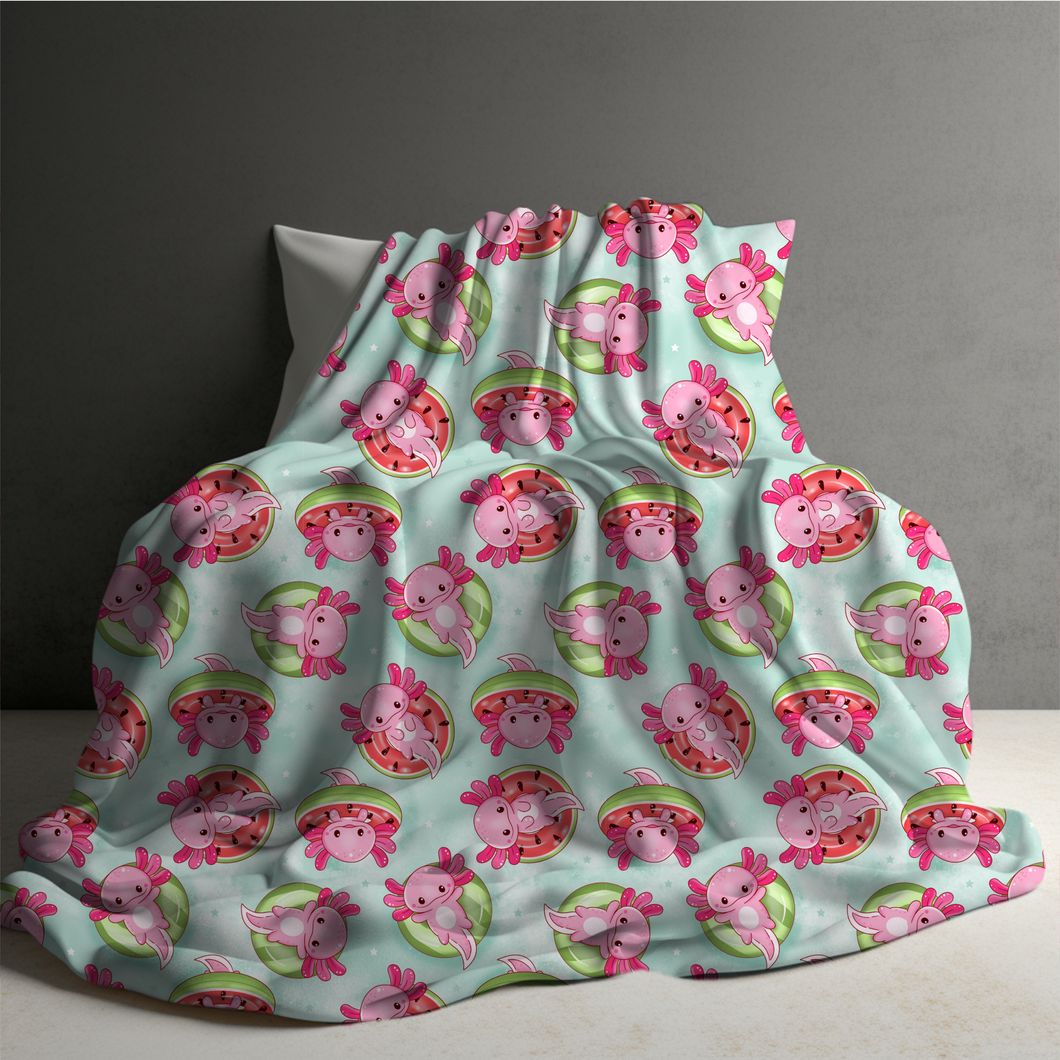 Blanket - Axolotl Watermelon
