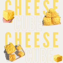 Load image into Gallery viewer, Stress Squishy Toy - Cheese Cube (3 Sizes!) - PREORDER
