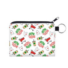 Load image into Gallery viewer, Pouch &amp; Mini Pouch Set - Sips &amp; Trips White
