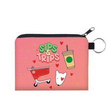 Load image into Gallery viewer, Pouch &amp; Mini Pouch Set - Sips &amp; Trips
