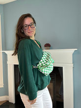 Load image into Gallery viewer, The Roni Nylon Crossbody - Checkered Lime
