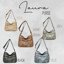 Load image into Gallery viewer, Laura Purse - Denim Suede - PREORDER
