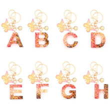 Load image into Gallery viewer, Letter Keychain - Mermaid Butterfly
