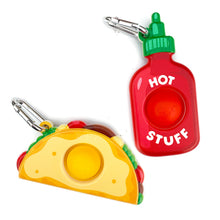 Load image into Gallery viewer, OMG Mega Pop Best Friend Keychains - Taco &amp; Hot Sauce
